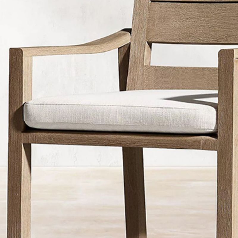 22" Wide Contemporary Outdoor Chair Solid Wood Patio Dining Chair