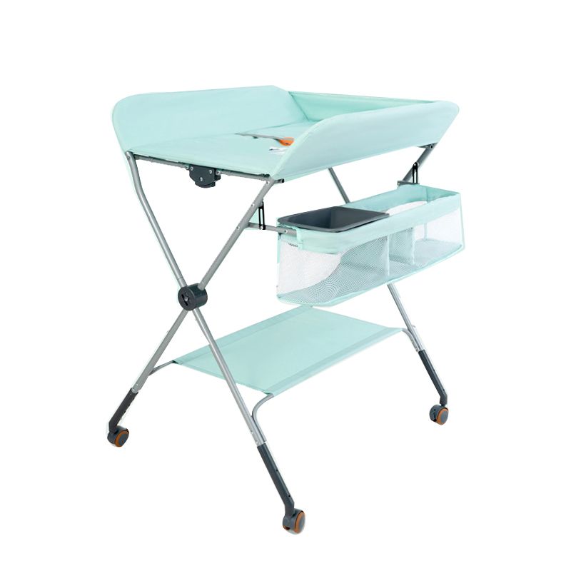 Modern Style Baby Changing Table Portable with Wheels , 37 Inch High