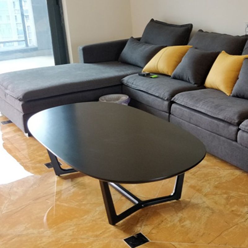 Contemporary Trestle Coffee Table Solid Wood Coffee Cocktail Table