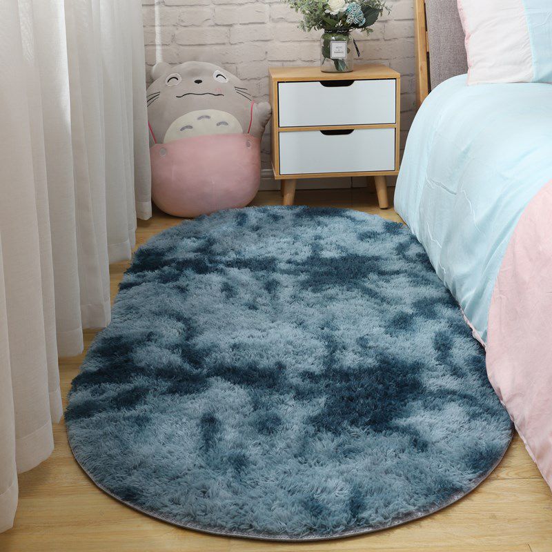 Causal Tie Dye Rug Multicolored Fluffy Area Rug Stain Resistant Pet Friendly Carpet for Bedroom