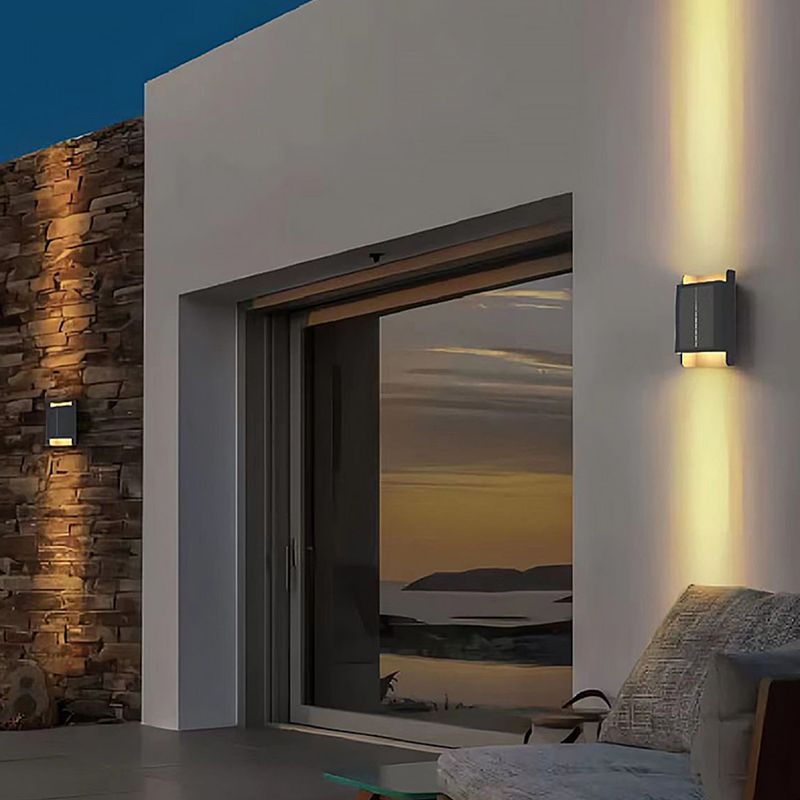 Contemporary Metal Wall Light with Stainless Steel Shade for Living Room