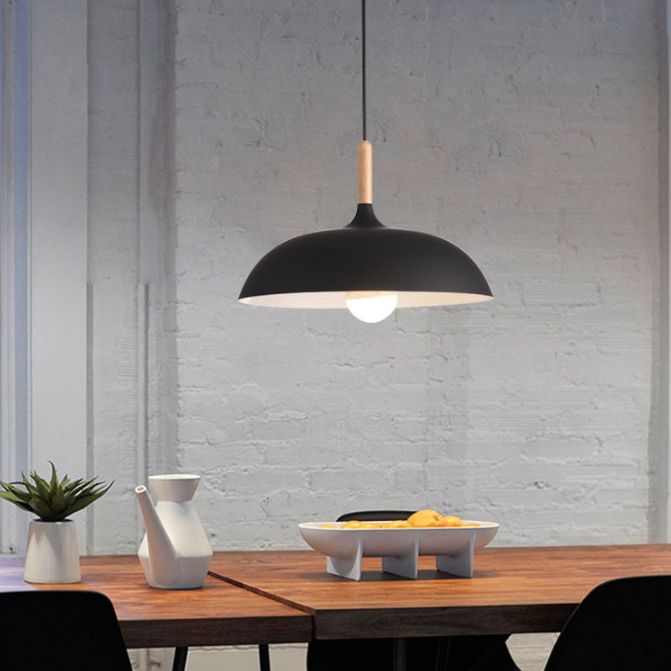 Dome Nordic Style Dome Luce appesa 13,7 "Opzione multi -colore larga Opzione in alluminio Apparecchiatura per il ristorante