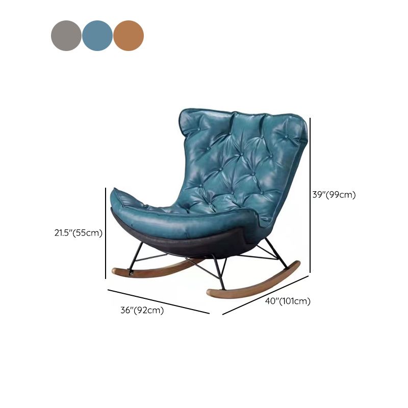 Modern Style Single Rocking Chair Indoor Sofa Rocking Chair with Cushion