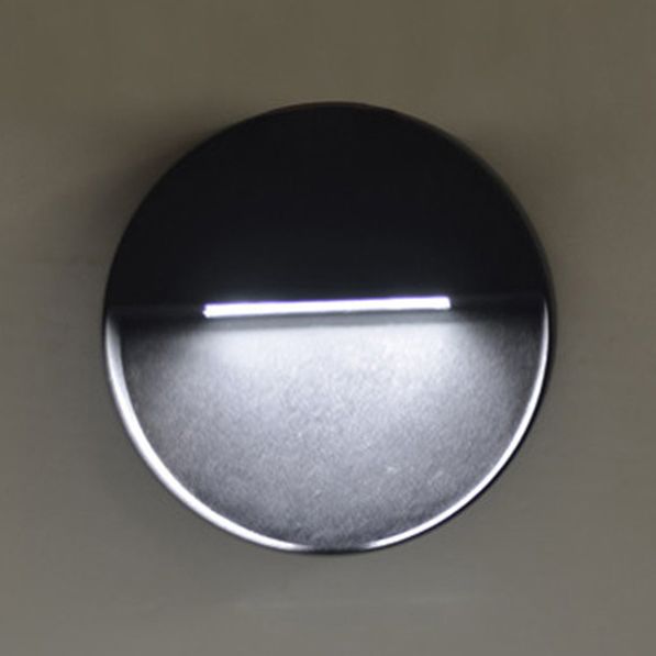 LED Porch Wall Sconce Lamp with Round/Rectangle Aluminum Shade Black Sconce Lighting in White/Warm Light