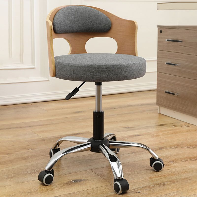 Industrial Style Bar-stool Round Seat with Adjustable Height Barstool for Kitchen