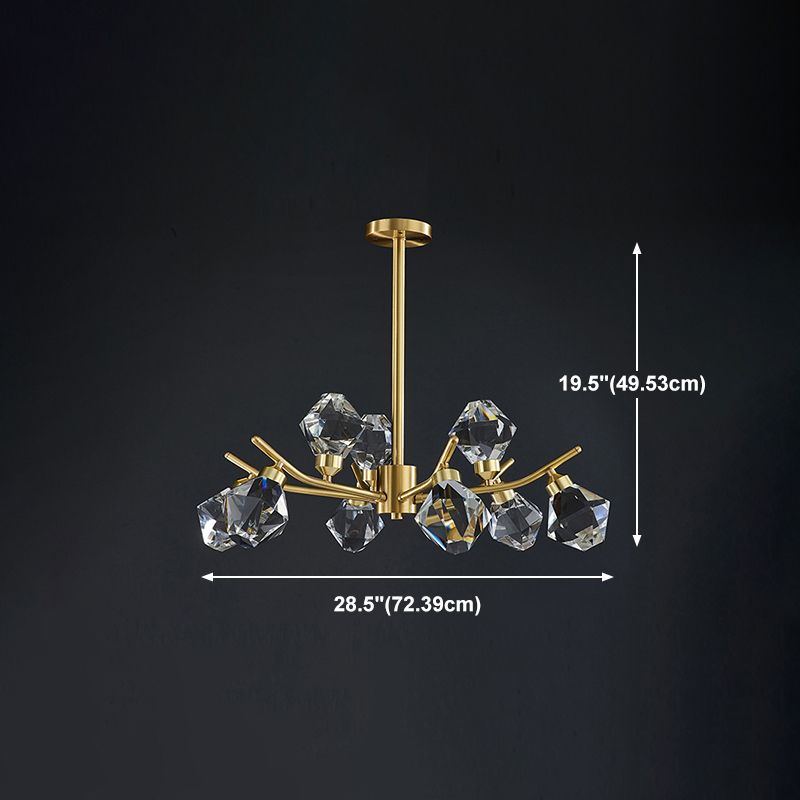 Nordic Multi Light Crystal Chandelier Light Fixtures Restaurant Hanging Chandelier