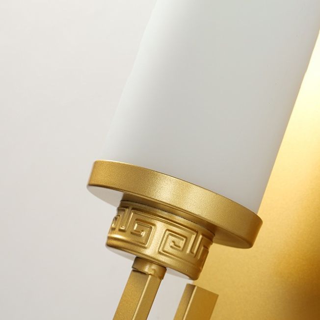 Contemporary Vanity Lights Milky Glass Vanity Wall Light Fixture for Bathroom