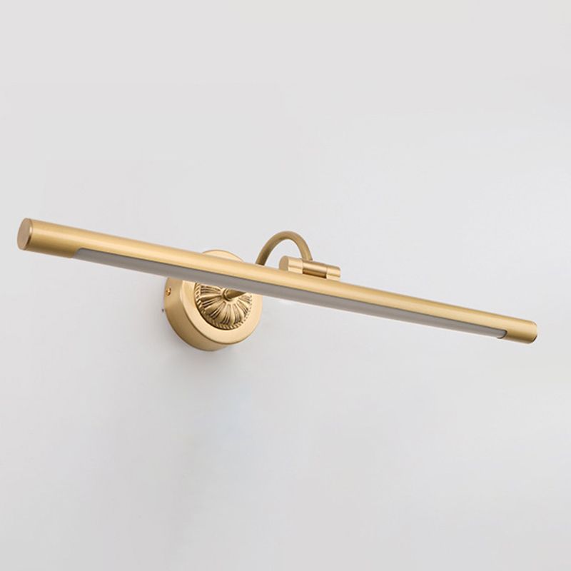 Testa regolabile Light LED lineare Luce moderna Minimalismo Brass Vanity Luce neutra per mobile da bagno