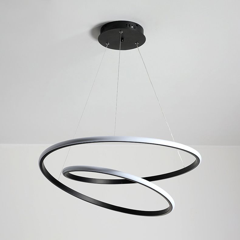 Modern Style 1-Light Suspended Lighting Fixture Acrylic Twist Pendant Chandelier