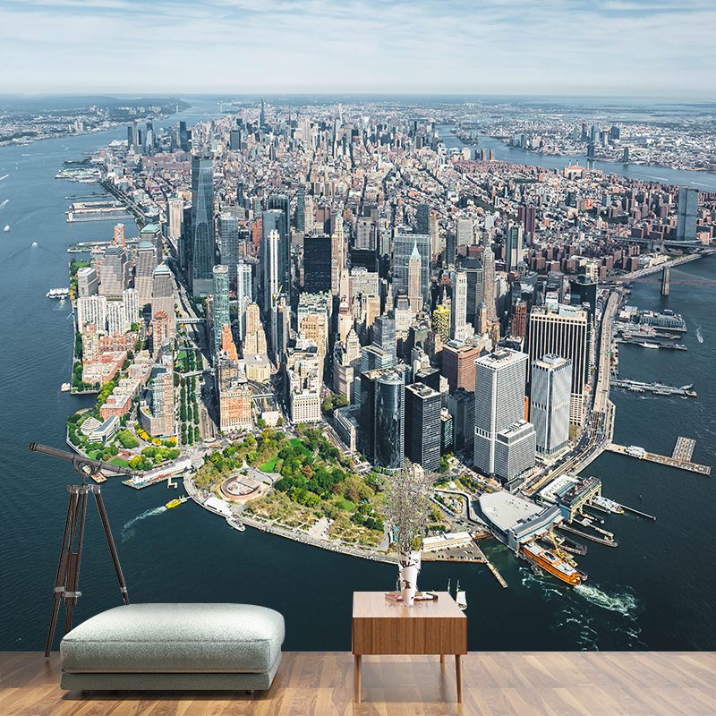 Contemporary City Wall Mural Photography Living Room Bedroom Wall Covering