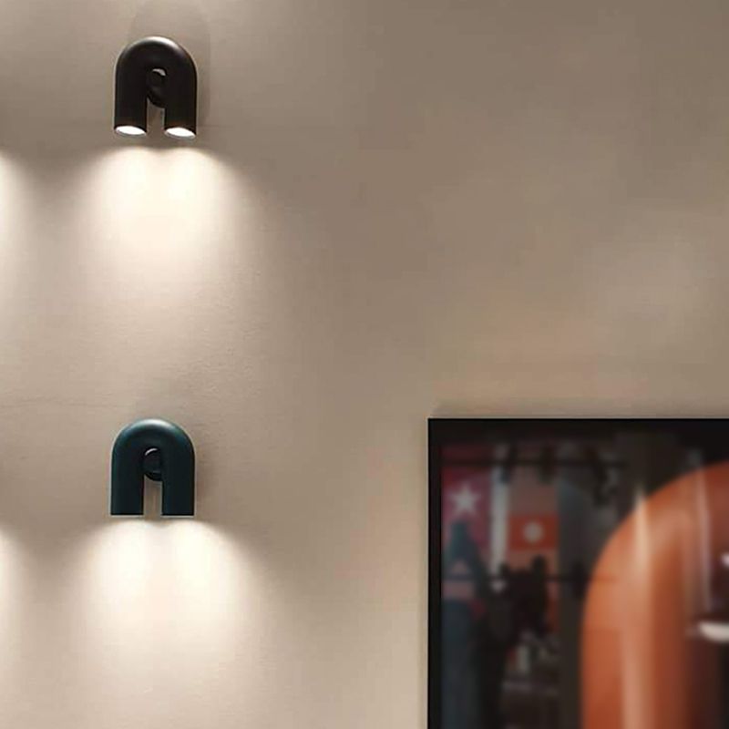 2-Light Geometric Wall Mount Light Modern Style Resin Wall Mount Lighting