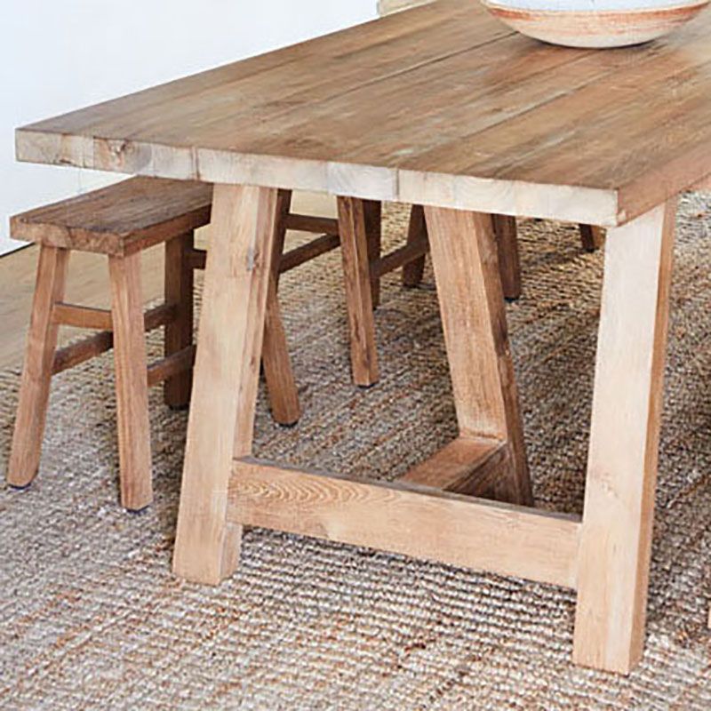 Rectangle Dining Table Solid Wood Contemporary Table for Home Kitchen without Chair