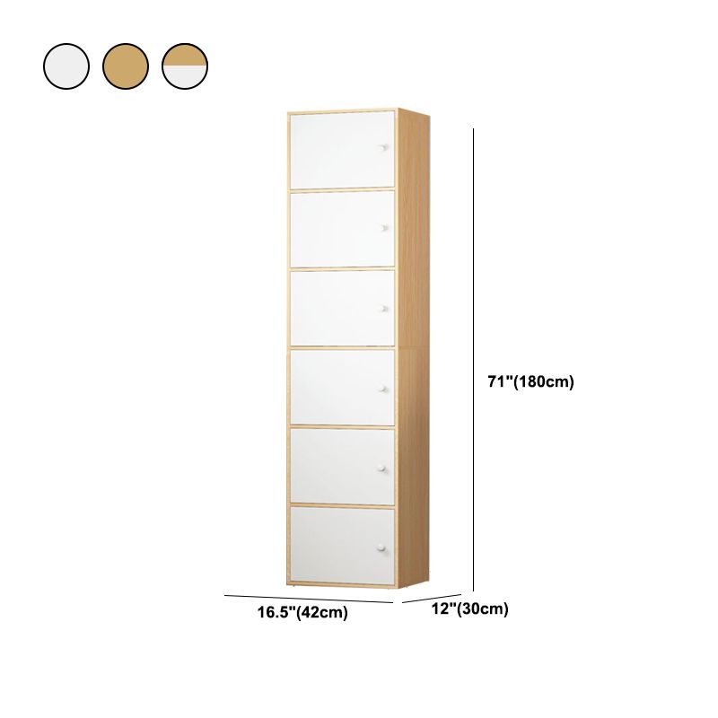 Contemporary Rectangle Wood  With Doors and Knobs Accent Cabinet