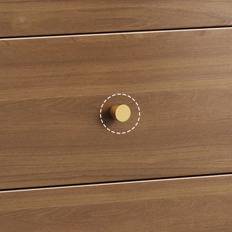 Mid Century Modern Brown Cabinet 23.6" Wide 3/4 - Tier Storage Chest