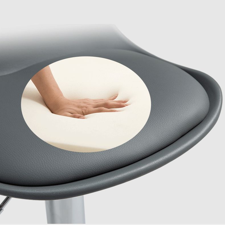 Plastic Adjustable Height Bar Stool Contemporary Upholstered Bar Stool