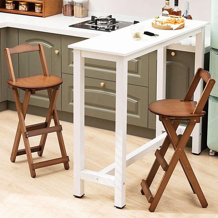 Folding Counter and Bar Stool Modern Style Wood Stool for Living Room