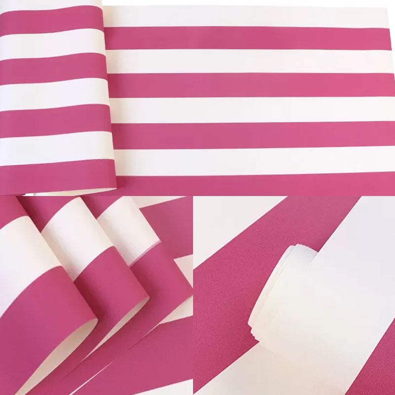 Papier peint décoratif à larges rayures de couleur fraîche, décoration murale non collée, 20,5 po x 33 pi