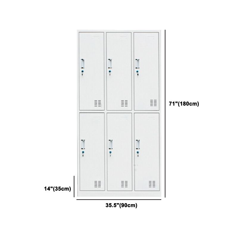 Contemporary Style Wardrobe White Metal Wardrobe Closet for Home