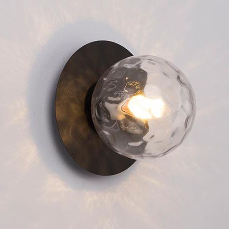Global Wall Mount Light Fixture Simple Glass 1 Light Wall Mount Lamp