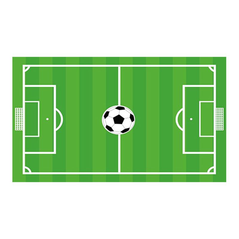 Grün moderner Teppich Polyester Fußball Field Teppich Waschbar Teppich für Wohnzimmer
