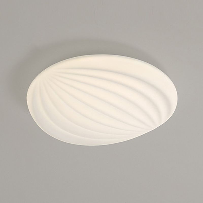 2-Light White Finish Flush Mount Lighting Acrylic LED Ceiling Light for Bedroom