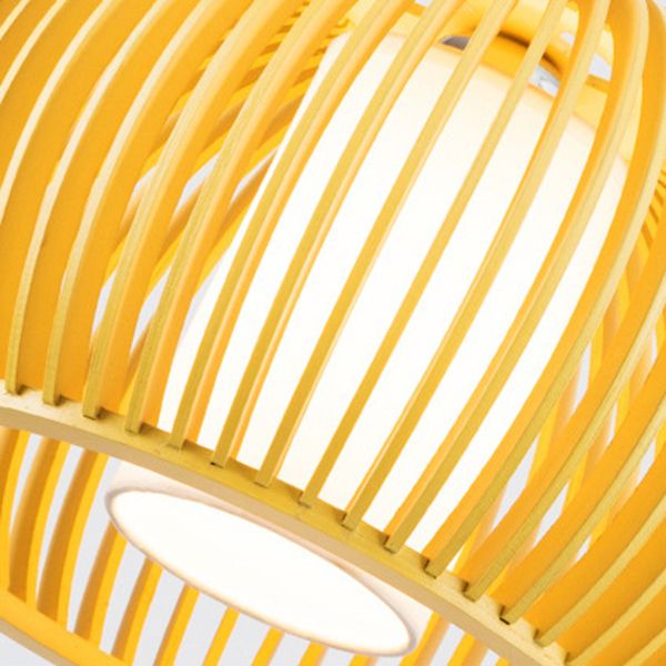 1 Licht hängende Lichtkit Asian Style Schüssel Form Holz Anhänger Beleuchtung