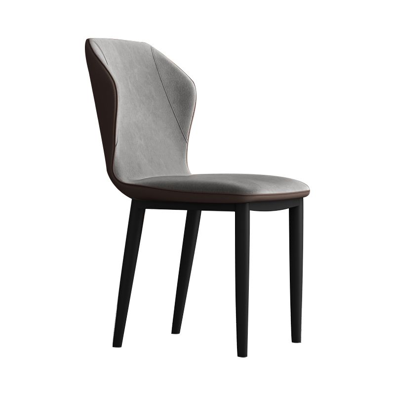 Silla lateral casera escandinava tapizada con respaldo mate Silla de comedor