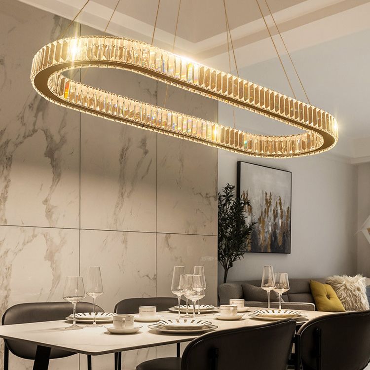 Single Contemporary Silver Kitchen Island Lighting LED Ceiling Light