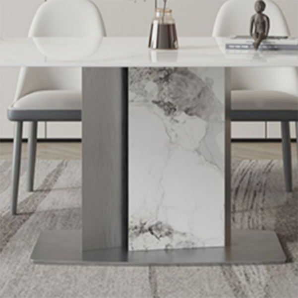 Designer Style Sintered Stone Dining Set Rectangle 1/3/4/5/7 Pieces Dining Room Table Set
