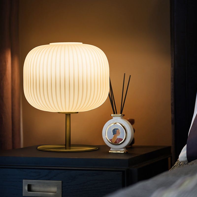 Glastrommel Nachttischlampen moderner Stil 1 leichte Nachttischlampe