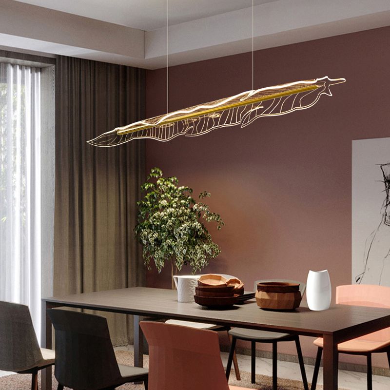 Moderne Inselanhänger Lampen 1-Licht-Restaurant Hängende Leuchten mit Acrylschatten