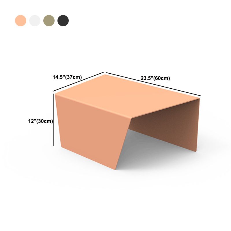 11.8-Inch Tall End Table Sled Metal Geometric Sofa Side Table