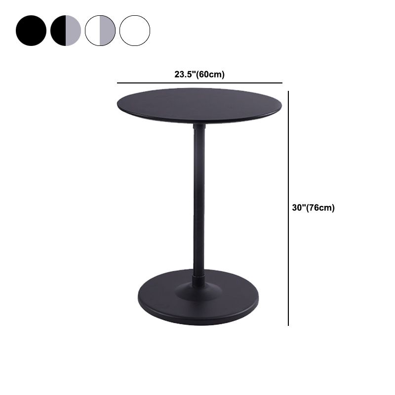 Contemporary Pedestal End Table Round Side End Table for Living Room