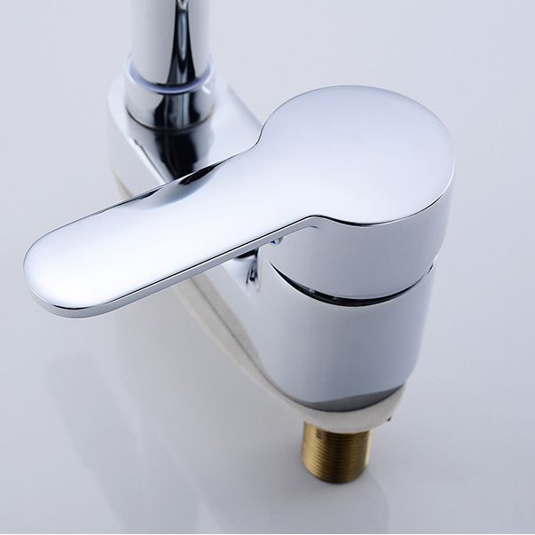Chrome Circular Vessel Sink Faucet Swivel Spout Faucet for Bathroom