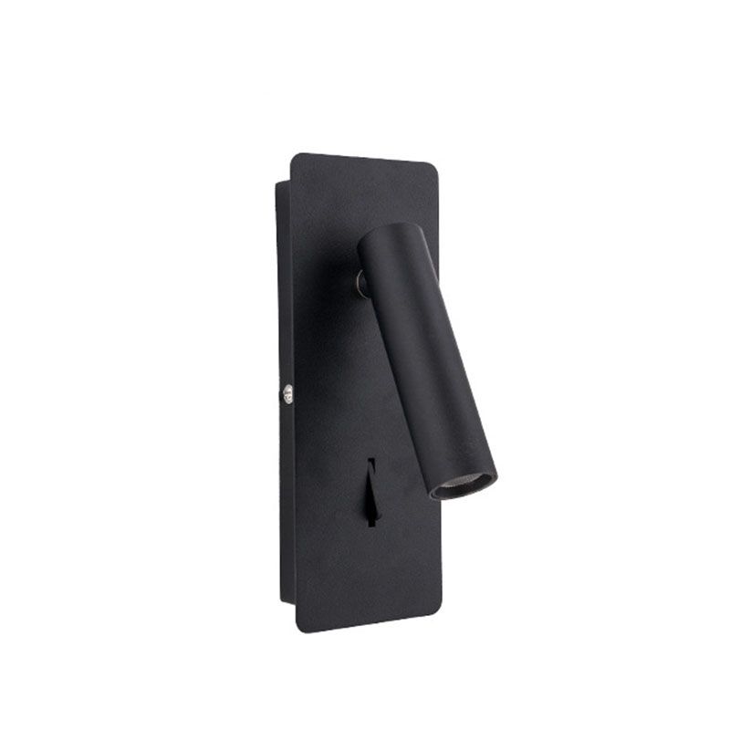 Moderne kreative LED -Wandleuchten Eisen rechteckige Lesewandlampe mit Aluminiumschatten