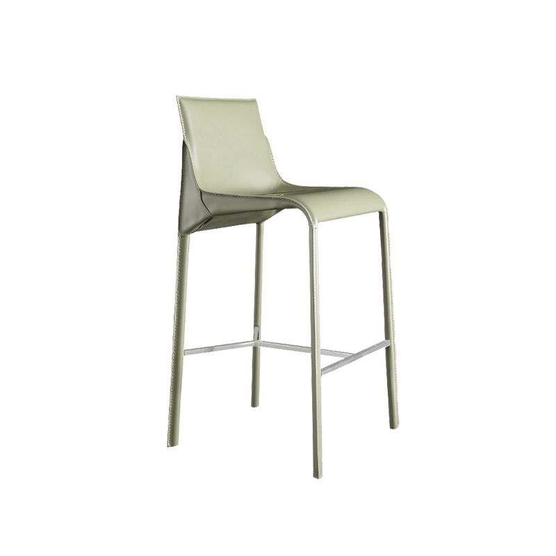 Modern Bar Stool Backrest Leather Counter Stool for Bristol with Metal Legs