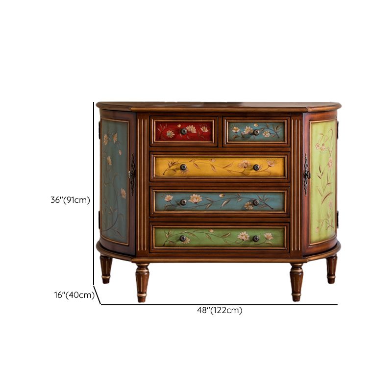 Solid Wood Storage Chest Dresser Traditional Storage Chest with 3/4/5 Drawers