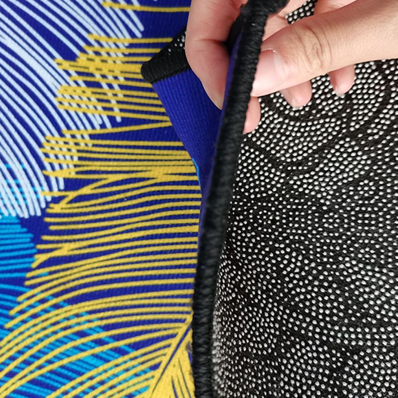 Modern Carpet Gorgeous Contrast Panel Indoor Rug Polyester Stain Resistant Area Rug for Living Room