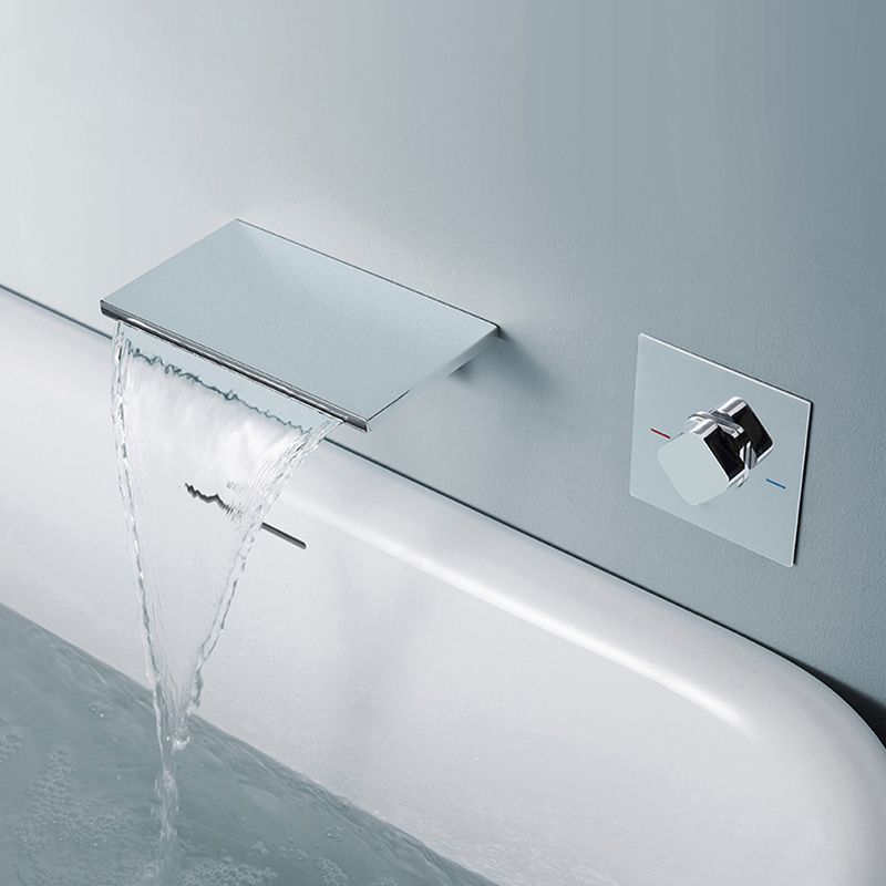 Modern Metal Tub Filler Single Handles Waterfall Tub Faucet Trim