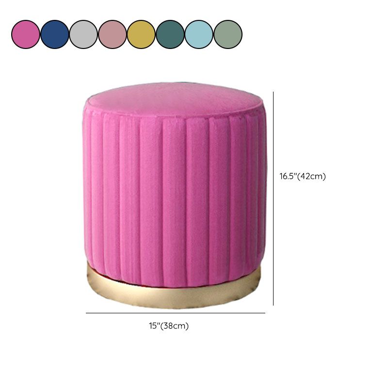 Gorgeous Round Pouf Solid Color Stain Resistant Pouf for Drawing Room