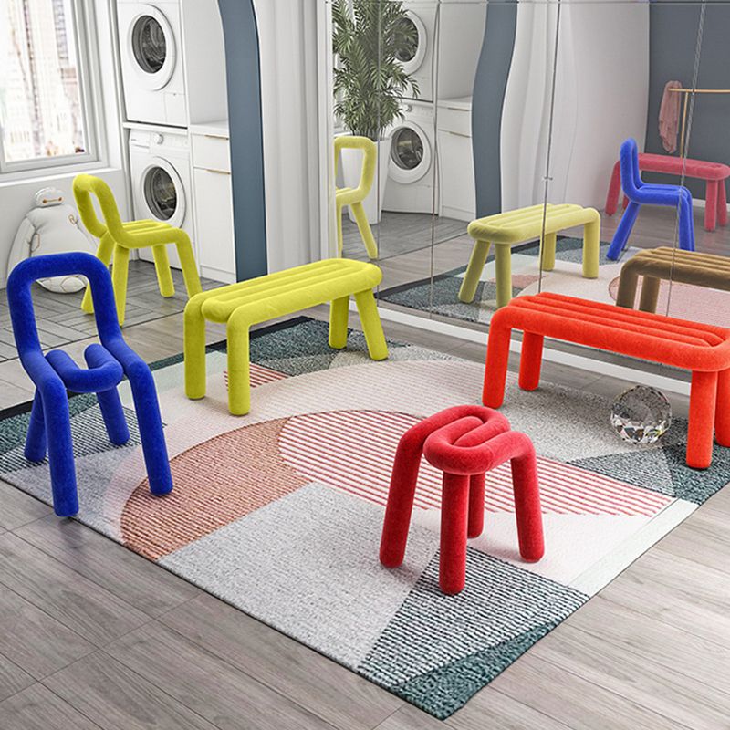 Silla de terciopelo de estilo moderno, juego de sillas laterales con respaldo abierto para cocina y comedor