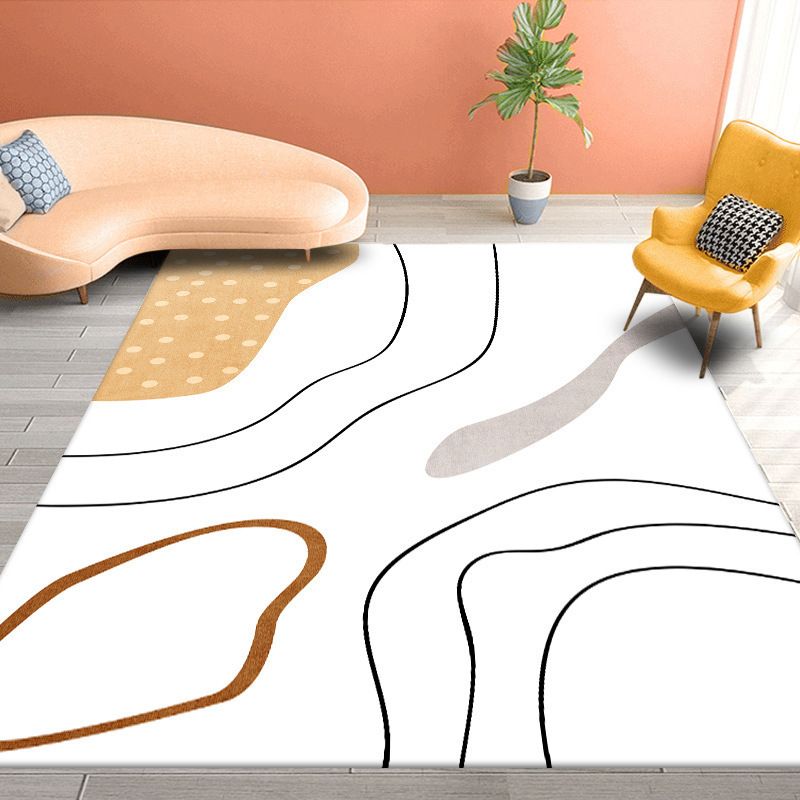 Dark Green Color Piece Carpet Polyester Modern Carpet Washable Carpet for Drawing Room