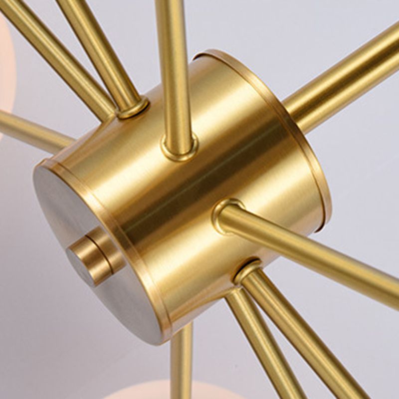 Gold Globe-Shaped Hanging Light Fixture Modern Style Glass Pendant Lighting for Bedroom