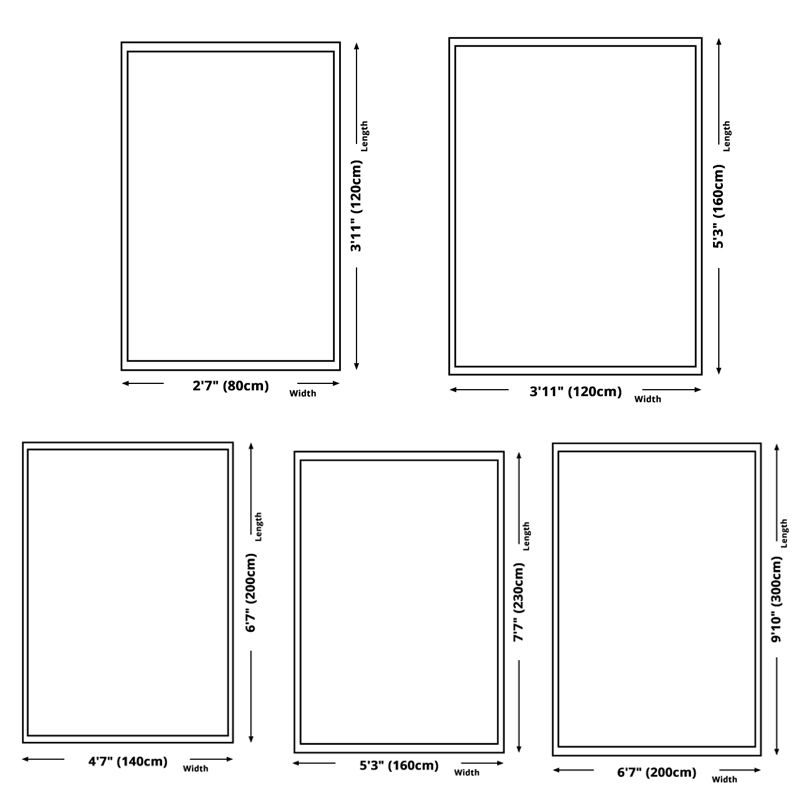 Modern Indoor Rug Stripe Print Carpet Polyester Non-Slip Backing Area Carpet for Living Room