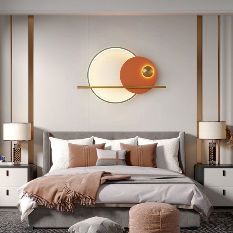 Macaron LED Wall Mount Light 1-Light Wall Light with Silica Gel Shade for Bedroom