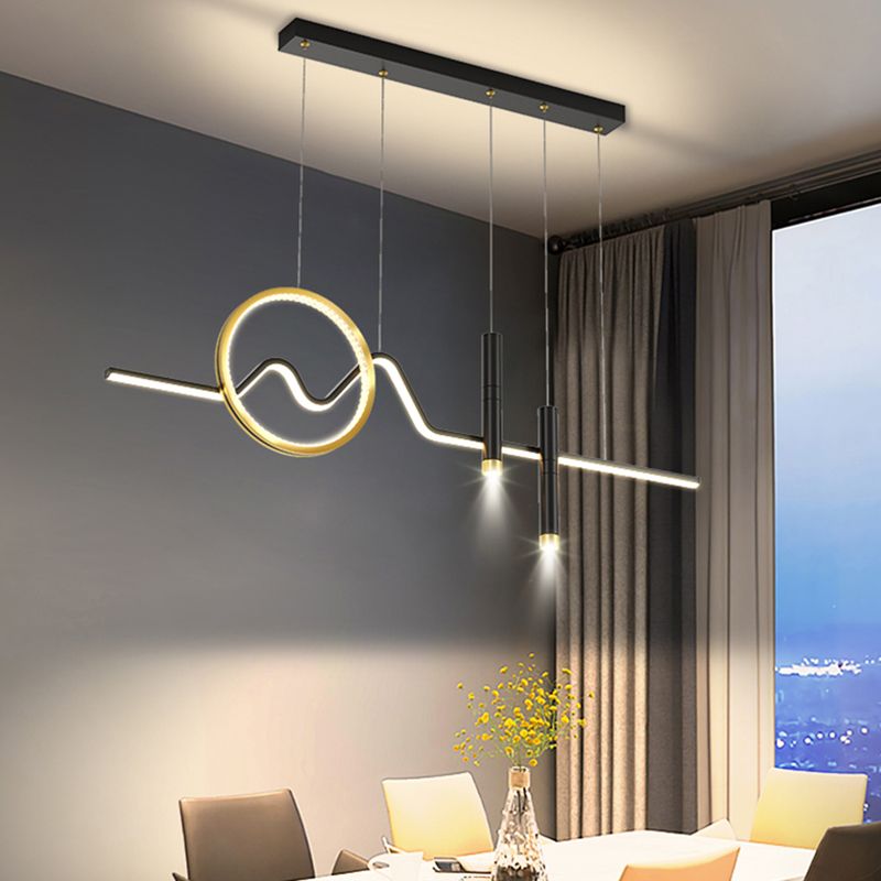 Cylinder Shape Island Lights Contemporary Style Metal Island Lighting