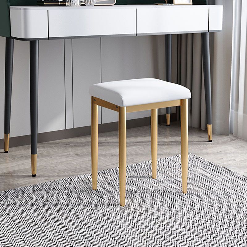 Leather Standard Stool Modern Style Simple Household Rectangular Stool