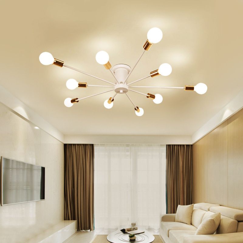 Contemporary Flush Mount Lighting Polish Finish Ceiling Light for Foyer
