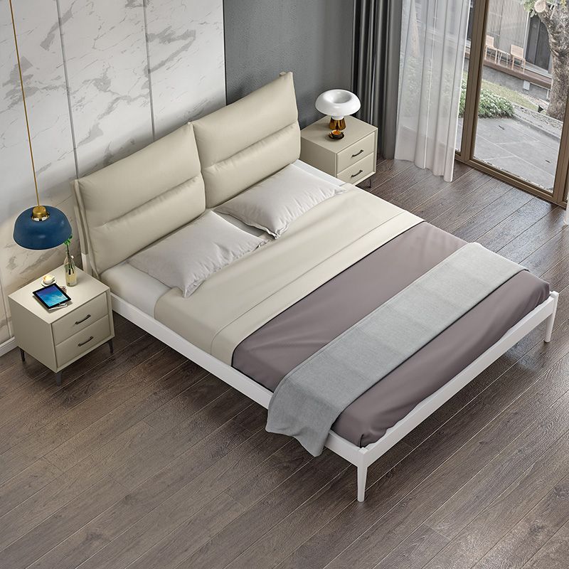 78.74-Inch L Iron Bed Frame Contemporary Black/White Wire-Grid Bed, Mattress Not Included