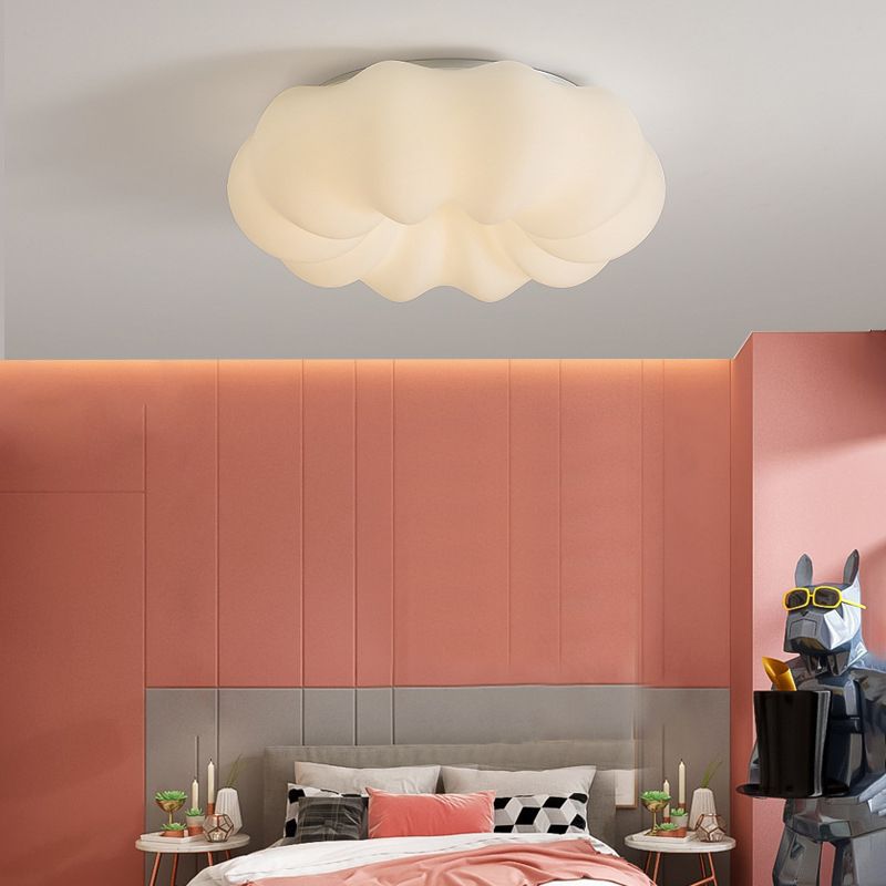 White Flush Mount Lighting Modernism Metal Ceiling Light for Hallway